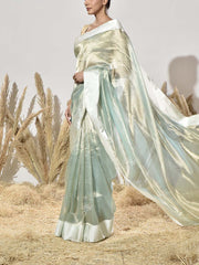 Ice Blue Tisse Saree