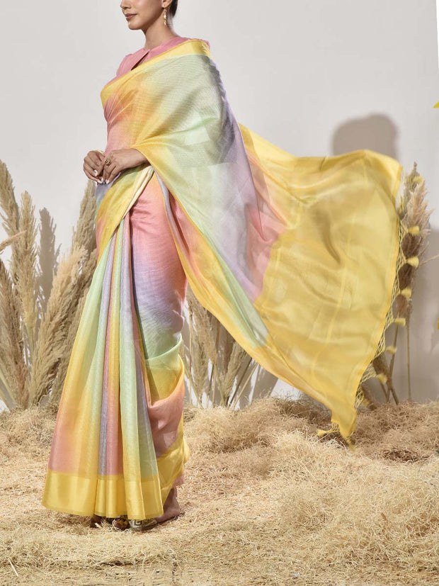Multi Color Kota Silk Saree