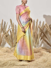 Multi Color Kota Silk Saree