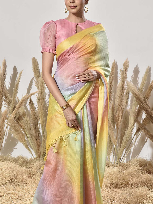 Multi Color Kota Silk Saree