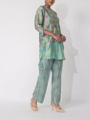 Green Vasansi Silk Printed Top