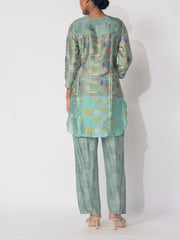 Green Vasansi Silk Printed Top