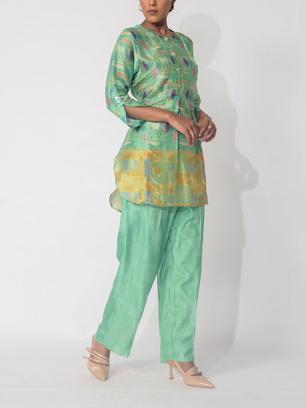 Light Vasansi Silk Printed Co-ord Set