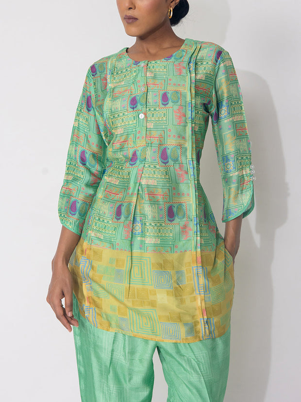 Light Vasansi Silk Printed Co-ord Set