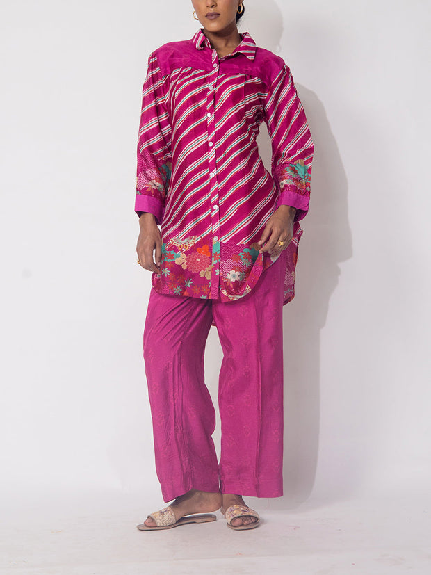 Pink Vasansi Silk Printed Co-ord Set