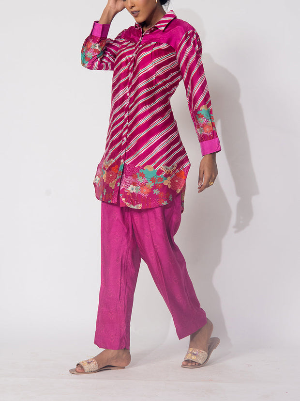 Pink Vasansi Silk Printed Co-ord Set