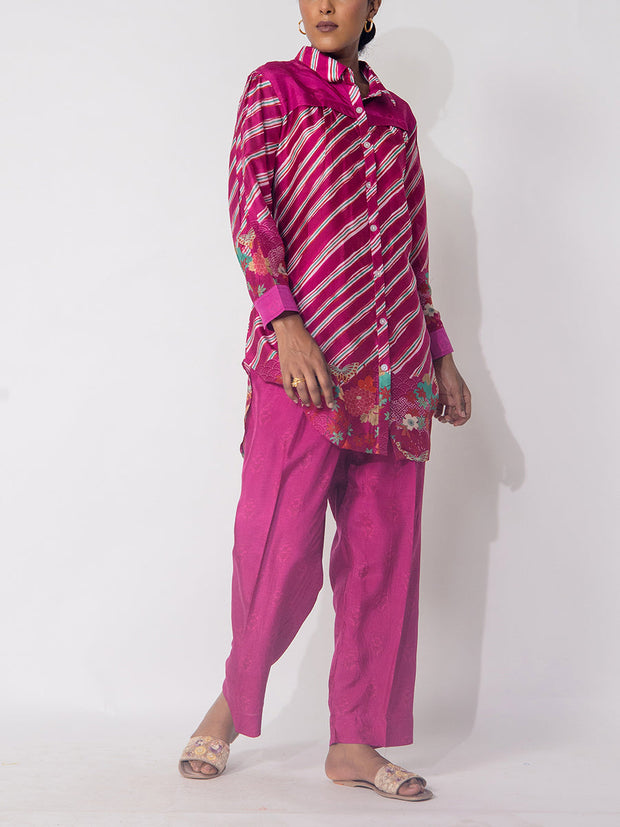 Pink Vasansi Silk Printed Co-ord Set