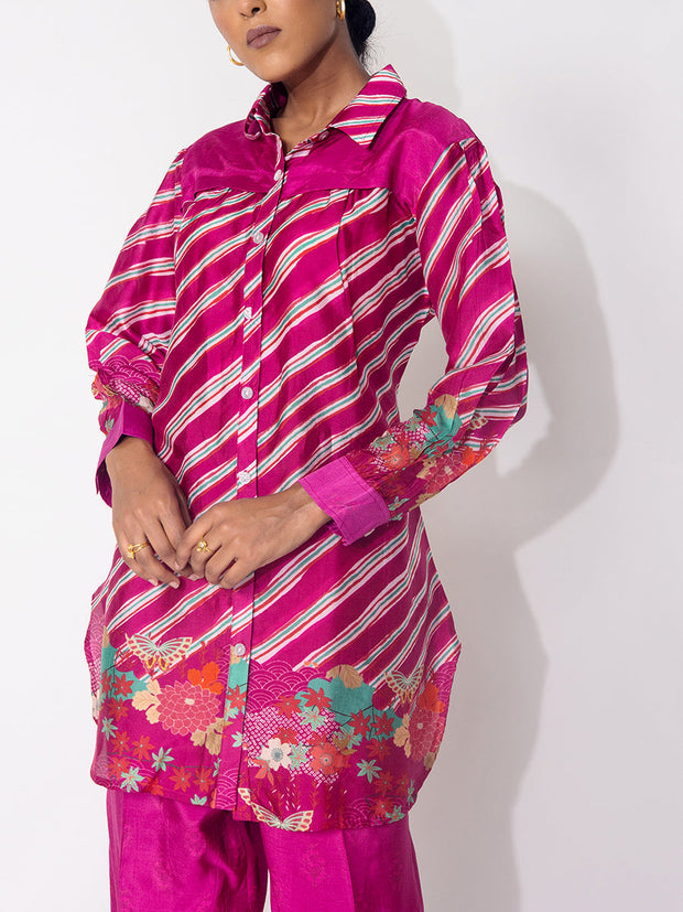 Pink Vasansi Silk Printed Co-ord Set