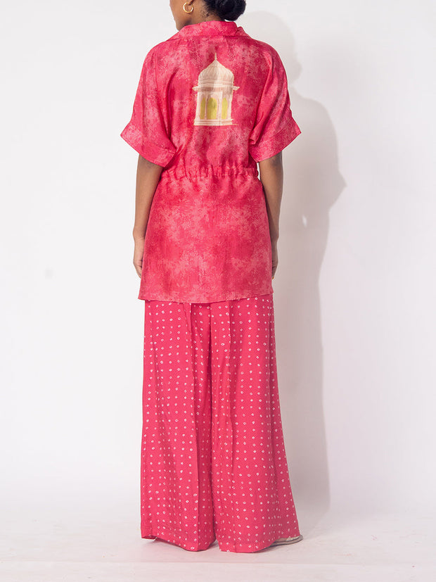 Pink  Vasansi Silk Printed Co-ord Set