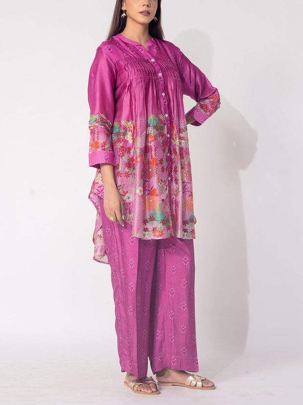 Pink Vasansi Silk Printed Co-ord Set