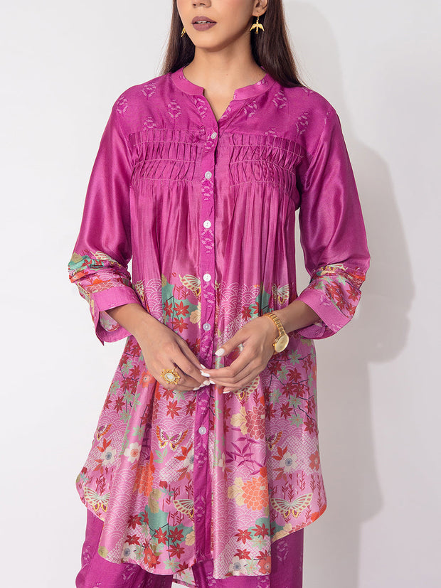 Pink Vasansi Silk Printed Co-ord Set