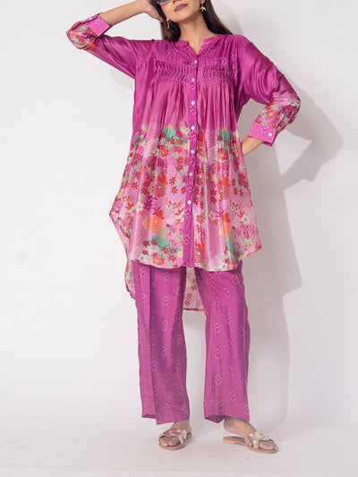 Pink Vasansi Silk Printed Co-ord Set