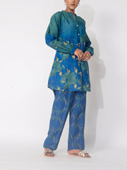 Blue Vasansi Silk Printed Co-ord set