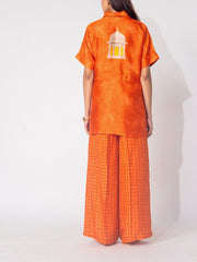 Orange Vasansi Silk Printed Co-ord Set