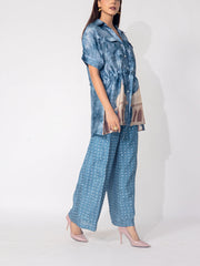 Grey  Vasansi Silk Printed Co-ord Set