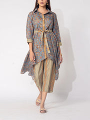 Grey Vasansi Silk Co-Ord Set