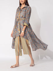 Grey Vasansi Silk Co-Ord Set