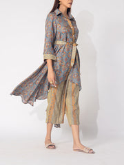 Grey Vasansi Silk Co-Ord Set