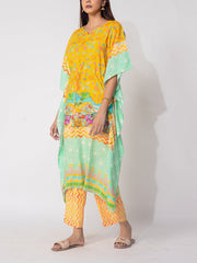 Yellow And Green Vasansi Silk Co-Ord Set