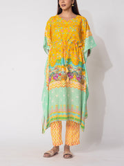 Yellow And Green Vasansi Silk Co-Ord Set