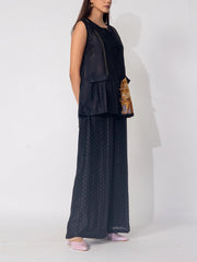 Black Vasansi Silk Co-Ord Set