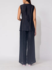 Black Vasansi Silk Co-Ord Set