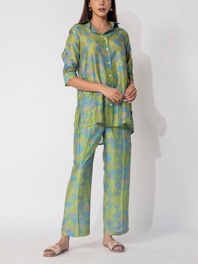 Green Vasansi silk Co-Ord Set
