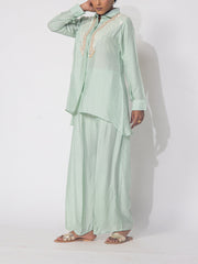 Mint Green Silk Co-Ord Set