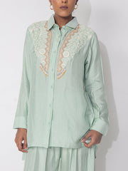 Mint Green Silk Co-Ord Set
