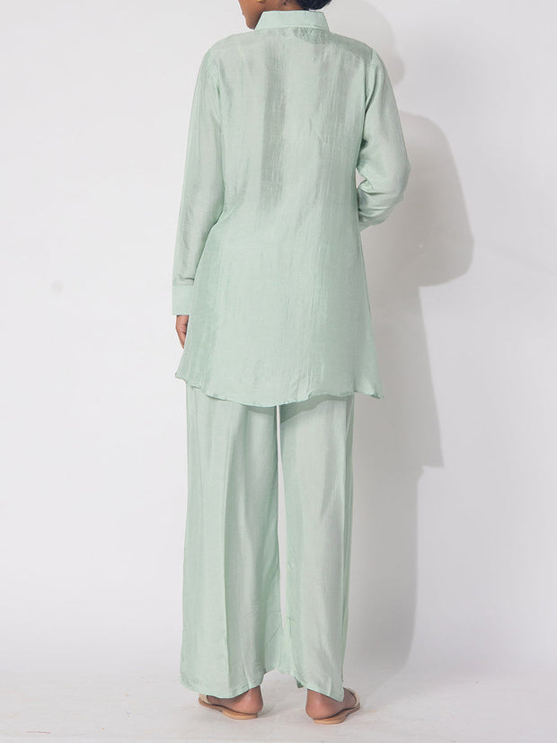 Mint Green Silk Co-Ord Set