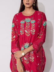 Red Vasansi Silk Co-Ord Set