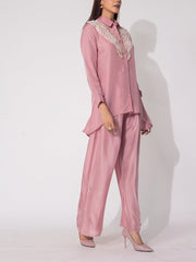 Dusty Rose Silk Co-Ord Set