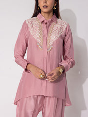 Dusty Rose Silk Co-Ord Set