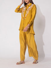 Mustard Silk Co-Ord Set