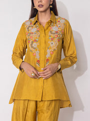 Mustard Silk Co-Ord Set