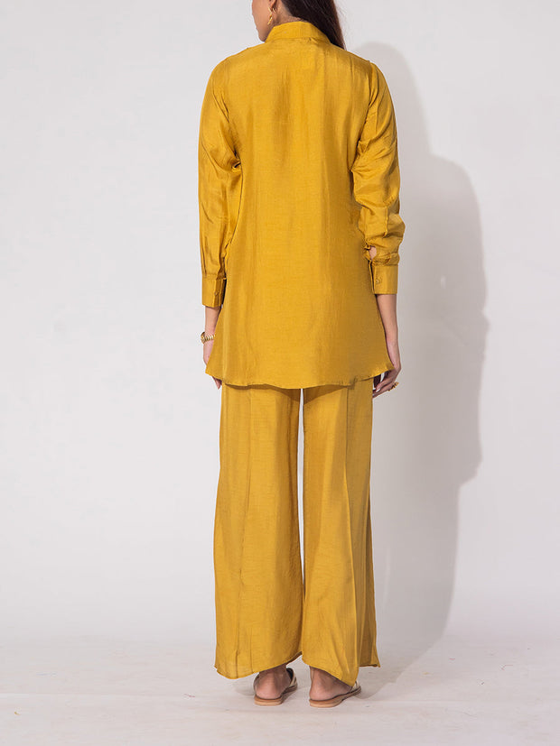 Mustard Silk Co-Ord Set