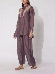 Brown Silk Co-Ord Set