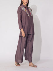 Brown Silk Co-Ord Set