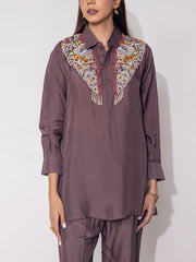 Brown Silk Co-Ord Set