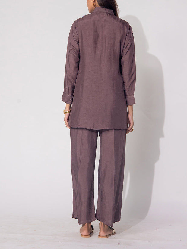 Brown Silk Co-Ord Set