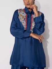 Blue Silk Co-Ord Set
