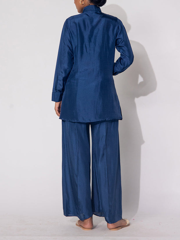 Blue Silk Co-Ord Set
