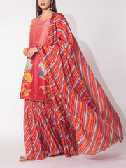 Pink Embroidered Vasansi Silk Salwar Suit