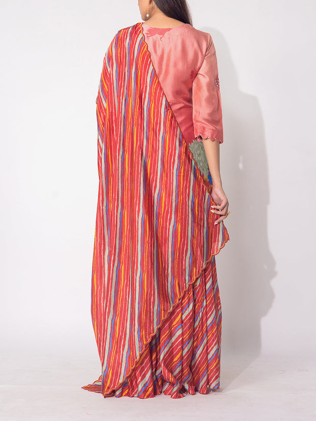 Pink Embroidered Vasansi Silk Salwar Suit
