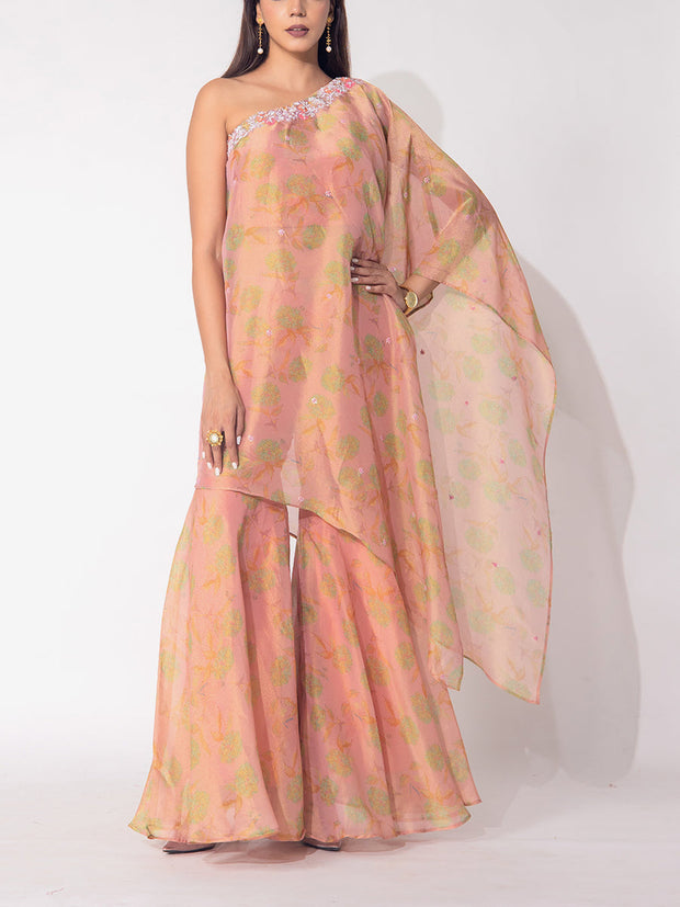 Peach Tissue Co-Ord Set