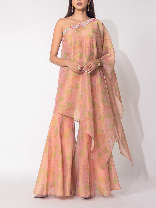 Peach Tissue Co-Ord Set