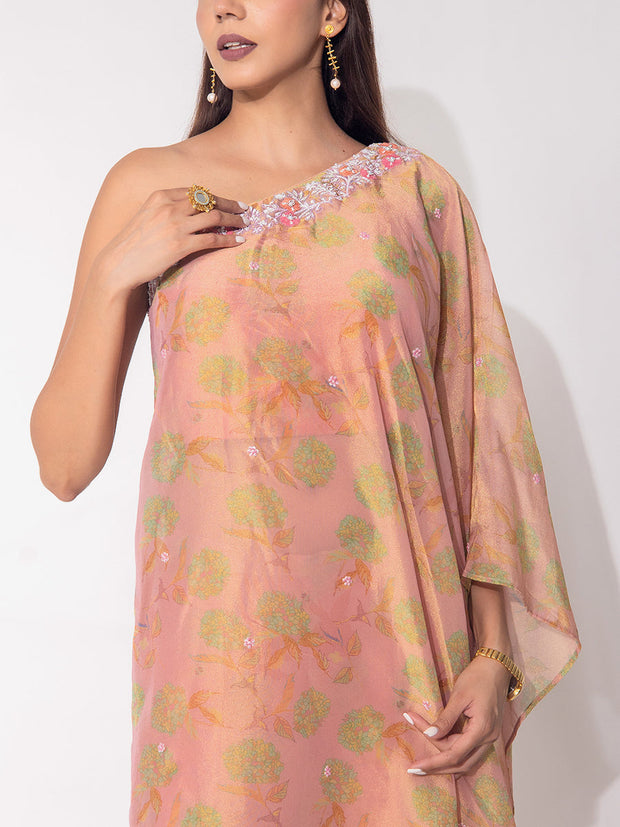 Peach Tissue Co-Ord Set