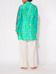 Green Vasansi Silk Printed Top