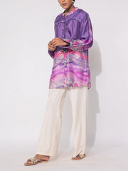 Purple  Vasansi Silk Printed Top