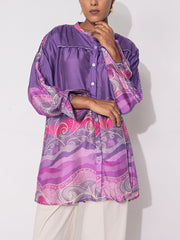 Purple  Vasansi Silk Printed Top
